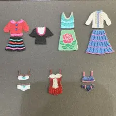 ③ ウンナナクール　刺繍　洋服モチーフ　アイロン接着　ワッペン 10点セット