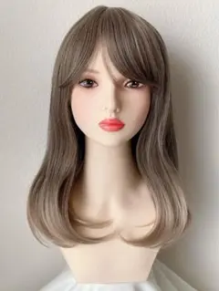 新品　フルウィッグ　ミディアム　ロング　グラデーション　耐熱　かつら　ウィッグ