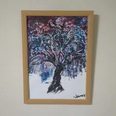 手描きアクリル画　八つ切サイズ一点もの