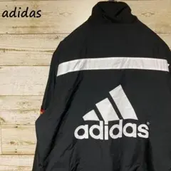 Adidas ナイロンジャケット ドイツ サイドライン 黒