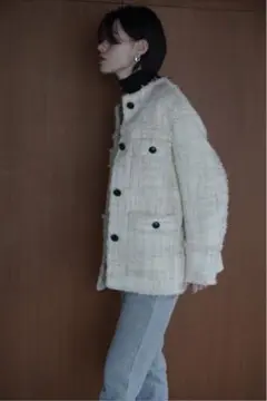 CLANE NO COLOR TWEED JACKET