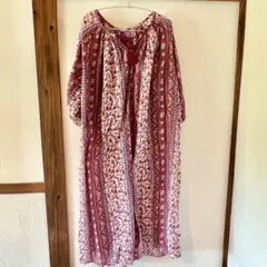 LOWRYS FARM ローリーズ　アソートペザント　ワンピース　エスニック