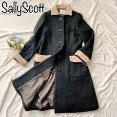 SALLY SCOTTサリースコット✨バイカラーウールロングコート ドット柄 9