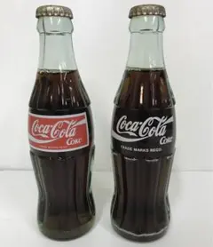 レトロ　コカコーラ　瓶　２本セット　インテリア　観賞用　アンティーク