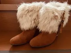 ファー ショートブーツ