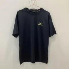 J357 Mizuno ブラック Tシャツ ゴールドロゴ メンズ X-LARGE
