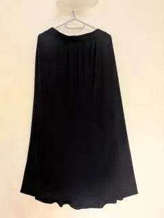 UNIQLOユニクロ紺ネイビー フレアロングスカートLサイズウエスト総ゴム。