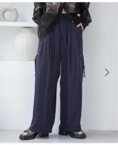【新品・未使用品】JEANASIS ZIPポケットサテンパンツ