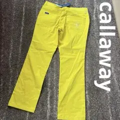新品未使用タグ付き callaway メンズ ゴルフ パンツ イエローLL