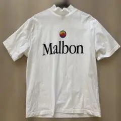 Malbon ハイネックトップス　ホワイト　モックネック　Tシャツ　メンズ