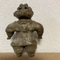 遮光器土偶　置物　素焼き　手作Ｂ