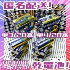東芝アルカリ乾電池 単3/20本 単4/20本
