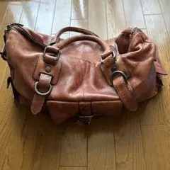 Haruf ブラウンレザー ハンドバッグ