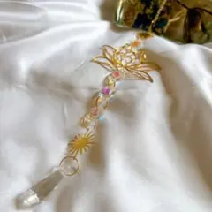 蓮の花 サンキャッチャー クリスタル