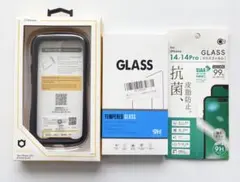 iFace アイフェイス iphone14 ケース 黒&保護フィルム3枚