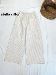 stella ciffon ステラシフォン ストライプ ワイドパンツ 36