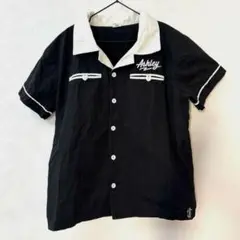 Ashley ボウリングシャツ 160cm 男女兼用 開襟 美品 ブラック