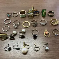 メッキ アクセサリー おまとめ 指輪 リング イヤリング ペンダントトップ