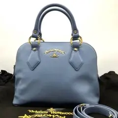 美品✨ ヴィヴィアンウエストウッド ハンドバッグ 2way 水色 アングロマニア