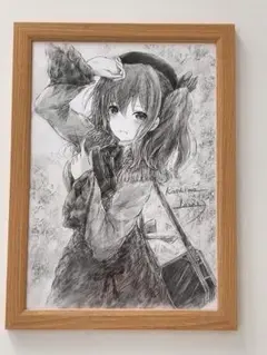 艦これ 鹿島 山吹めろうさん イラスト&サイン入り額縁