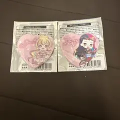 オールアイカツ！大衣装展　ハート缶バッジ　ハナ　ビート　二個セット