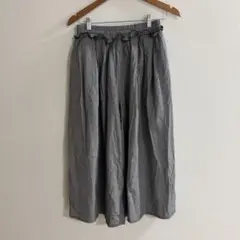 Samansa Mos2 ワイドパンツ スカーチョ フリル チェック 総ゴム