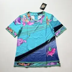 タグ付　極美品　レオナール　コットン　カットソー　花柄　M