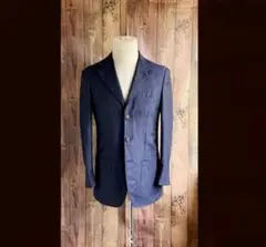 美品　Raffaele Caruso ホップサック　テーラード　48 ネイビー 美品 Raffaele Caruso ホップサック テーラード 48 ネイビー