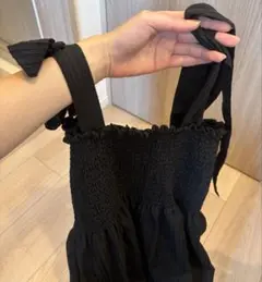 ブラックキャミソールロングワンピース　新品