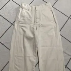 【UNIQLO】コットン チノパン ハイウエストホワイトS