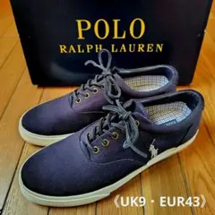 ラルフローレン・ネイビー スニーカー《UK9・EUR43サイズ》ブランド箱付き
