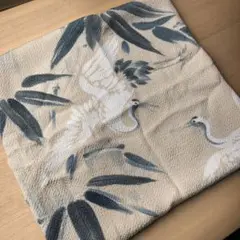 絹風呂敷 鶴と竹 美品