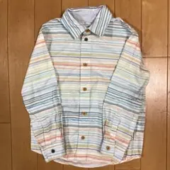 美品 ポールスミス 長袖 シャツ 3A 95cm ストライプ カラフル 美品