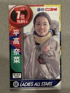 ボートレース常滑 レディースオールスター開催記念トレカ 平高奈菜選手