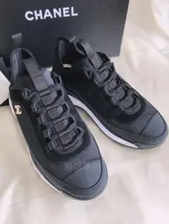 CHANELシャネルスニーカー 黒 38