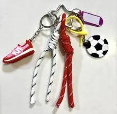 サッカー じゃらじゃら キーホルダー