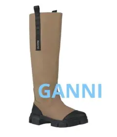 新品未使用✩少々訳あり GANNI リサイクルラバー ロングブーツ 25cm