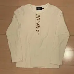 RRL 刺繍付き長袖ヘンリーネックカットソー XS