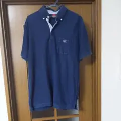 CANTERBURY ネイビー コットン ポロシャツ ボタンダウン