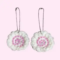 なるとまき なると ハンドメイド 編み物 かぎ針編み キーホルダー チャーム