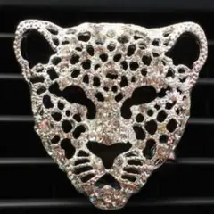 【シルバー】キラキラタイガー アロマ芳香剤 カー用品