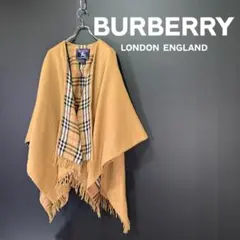 BURBERRY バーバリー ノバチェック ウール ケープ ポンチョ