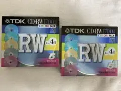 【新品未開封】TDK CD-RW 700MB カラーミックス 5枚の2セット