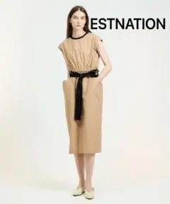 ESTNATION エストネーション ♡ タフタノースリーブワンピース