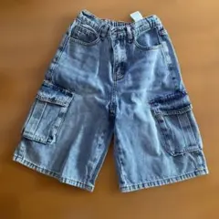 新品シーンデニムハーフパンツ12Y
