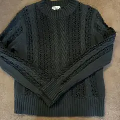 DOUBLE STANDARD CLOTHING 黒 長袖ニットセーター 36