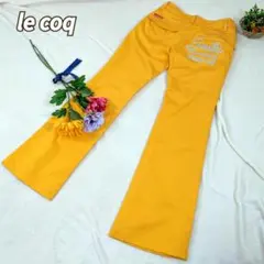 【ルコックゴルフ】ゴルフパンツ ゴルフウェア レディース 9 M オレンジ