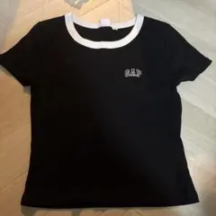 GAP リブ クロップドGAPロゴTシャツ