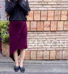 mason(メイソン)レイヤードロングスカート アメリカ製 Sサイズ パープル