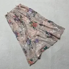 ⭐️膝丈スカート⭐️ 花柄　ウエストゴム　きれいめ　清楚　レーヨン素材